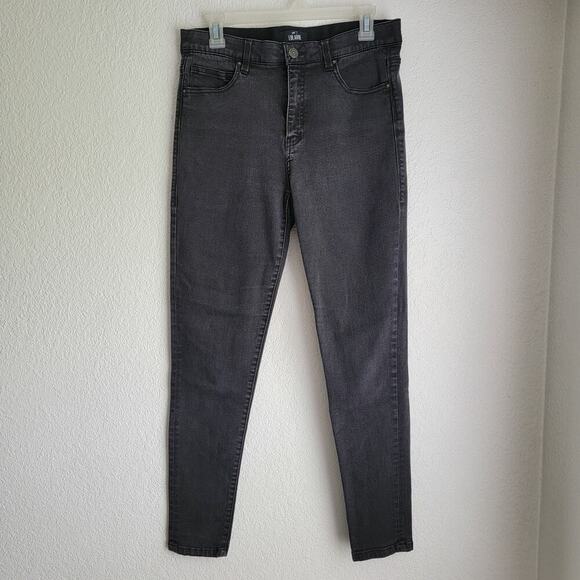 LuLaRoe With Love Gray Magic Waist Control Panel Stretchy Skinny Jeans Size 30 - Picture 1 of 4